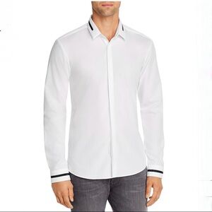 Hugo Boss Men’s NWT Extra Slim Fit Dress Shirt with black accents Size: L